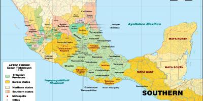Tenochtitlan Mehhiko kaart