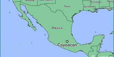 Coyoacan Mexico City kaart