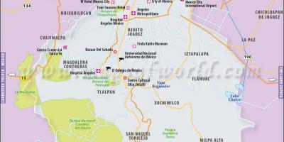 Mexico City asukoht kaardil