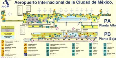 Mexico City rahvusvaheline lennujaam kaart