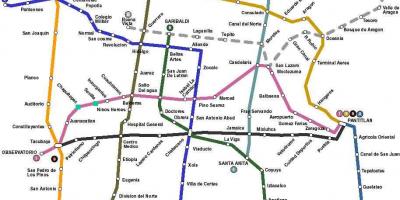 Kaart Mexico City buss 