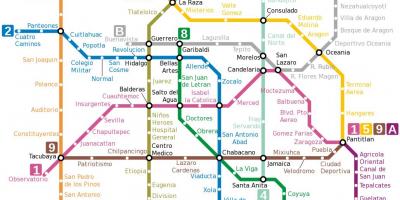 Mexico df metroo kaart