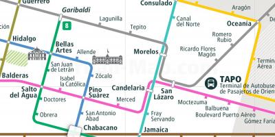 Kaart tepito Mexico City 