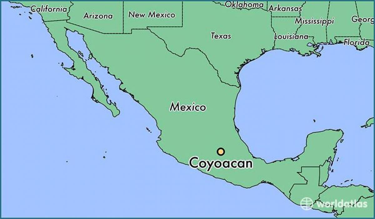 coyoacan Mexico City kaart