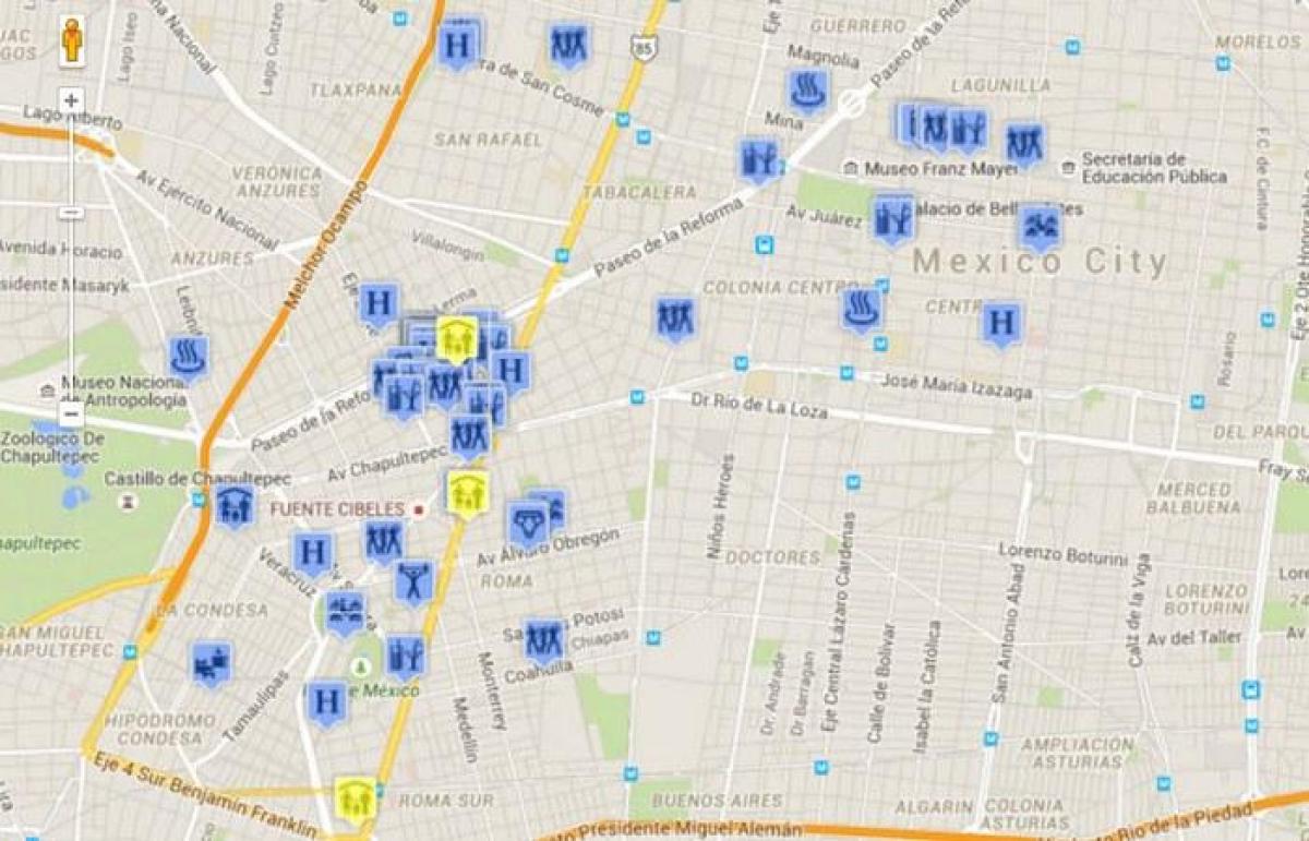 gay map Mexico City