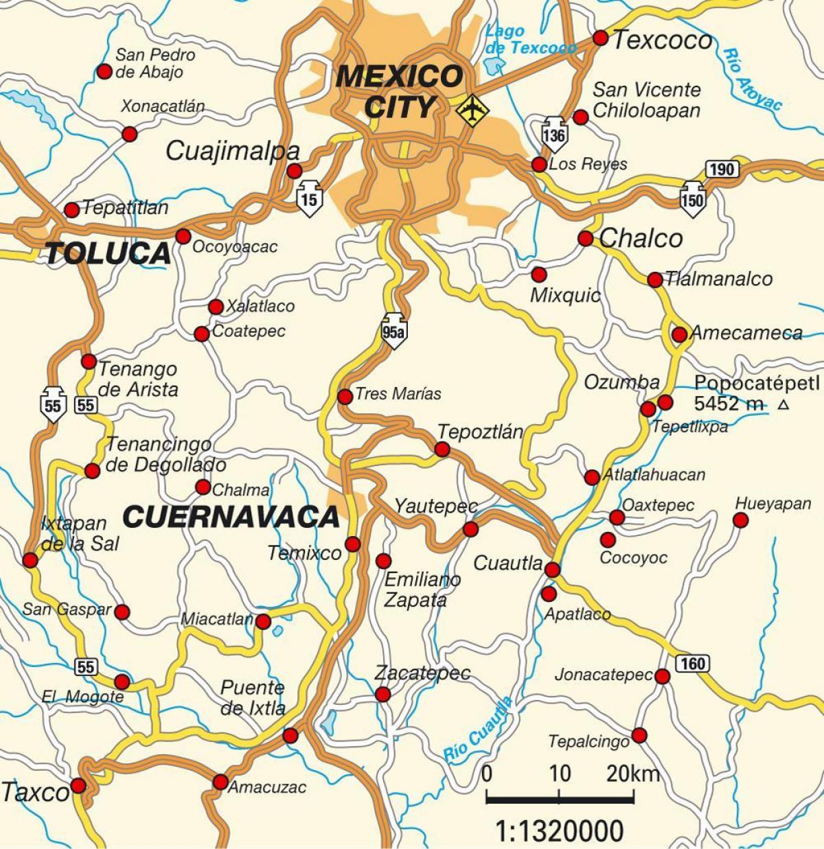 ciudad Mehhiko kaart