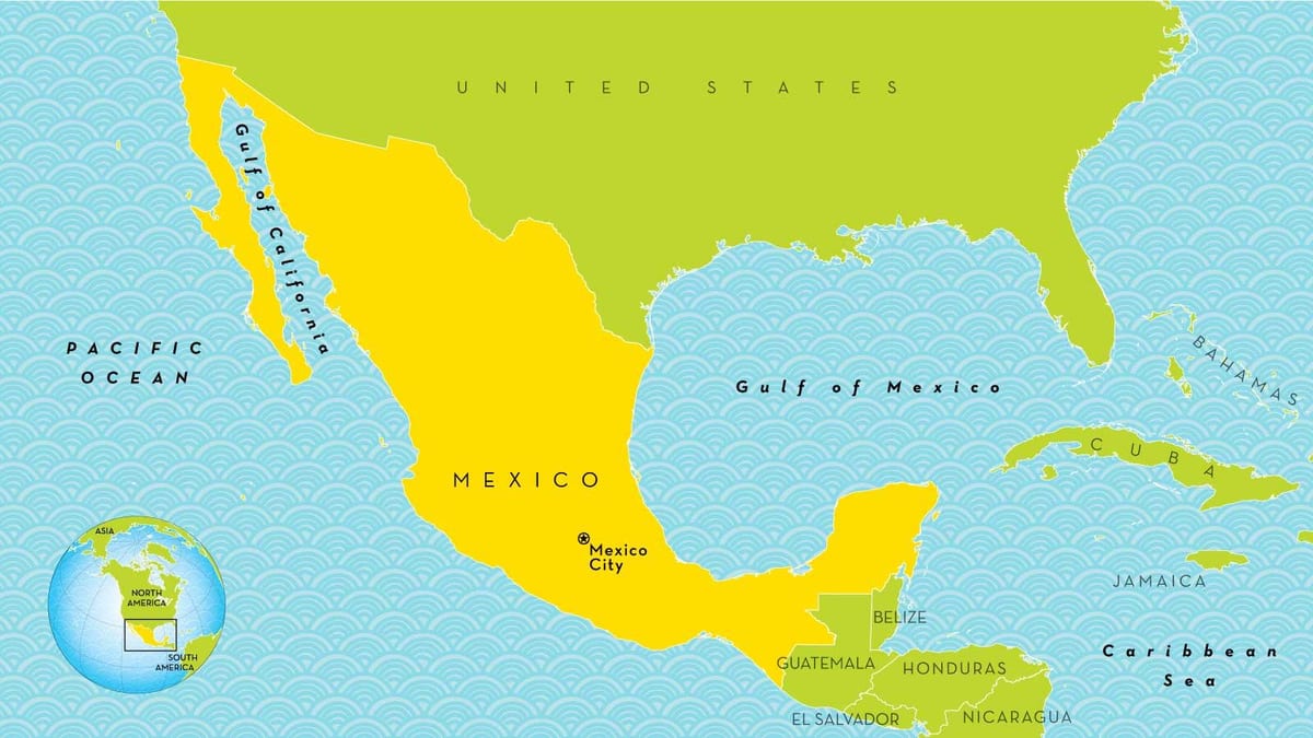 kaart Mexico City