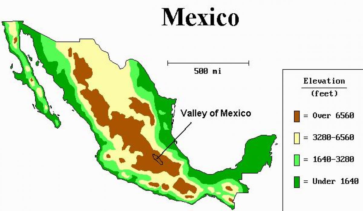 kaart valley Mehhiko