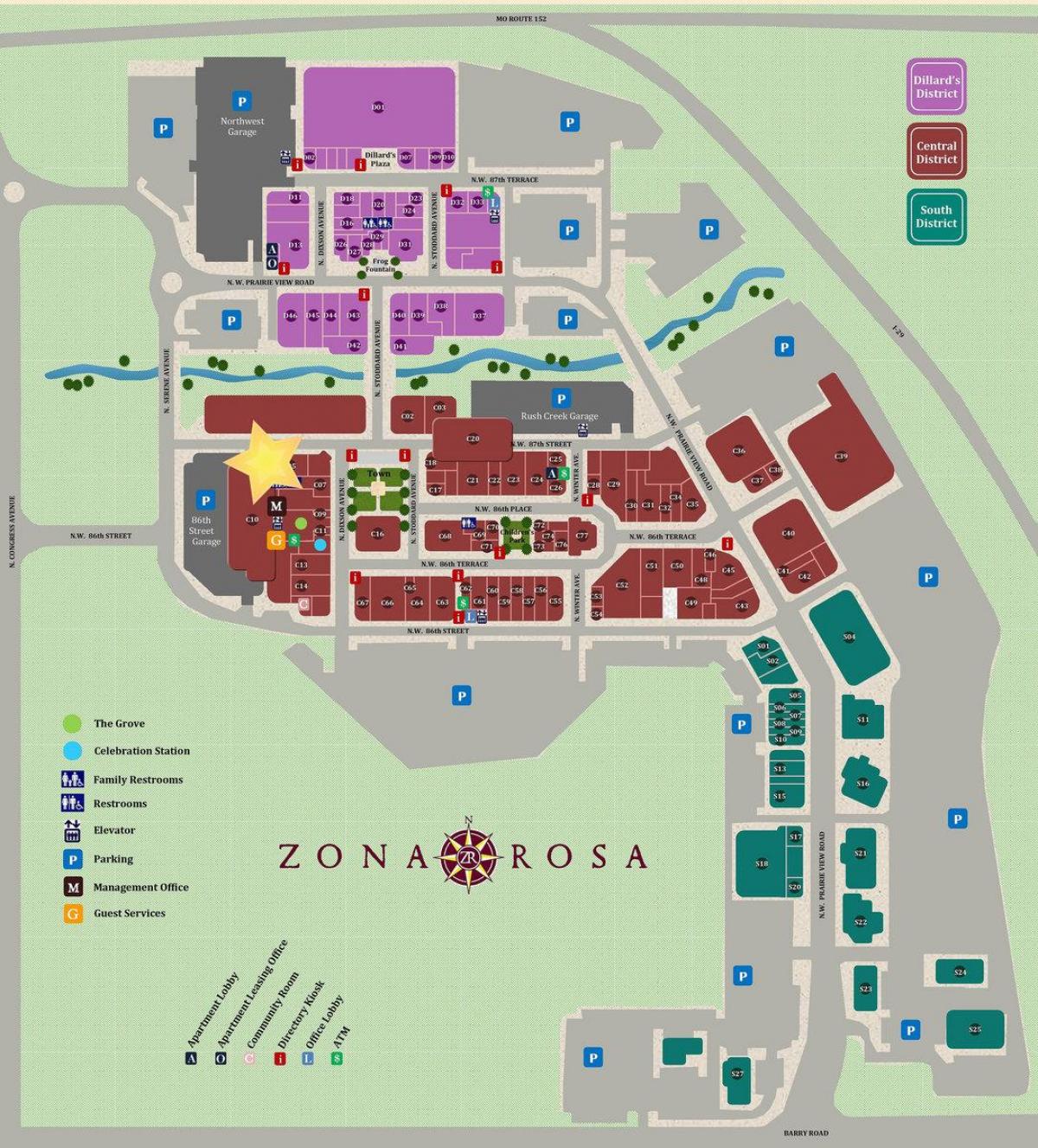 zona rosa Mexico City kaart