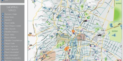 Kaart Mexico City vaatamisväärsused